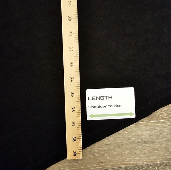 Chico's Traveler 1P Acetate Slinky Stretchy Black Asymmetrical Dress - Picture 8 of 8